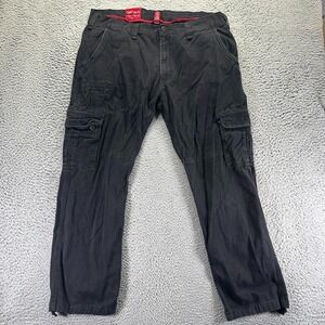 Jordan Craig Pant Mens 42x32 Black Cotton Cargo Straight Leg Workwear Utility